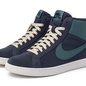 📌 NIKE SB Mid-Top Sneakers – Navy & Teal